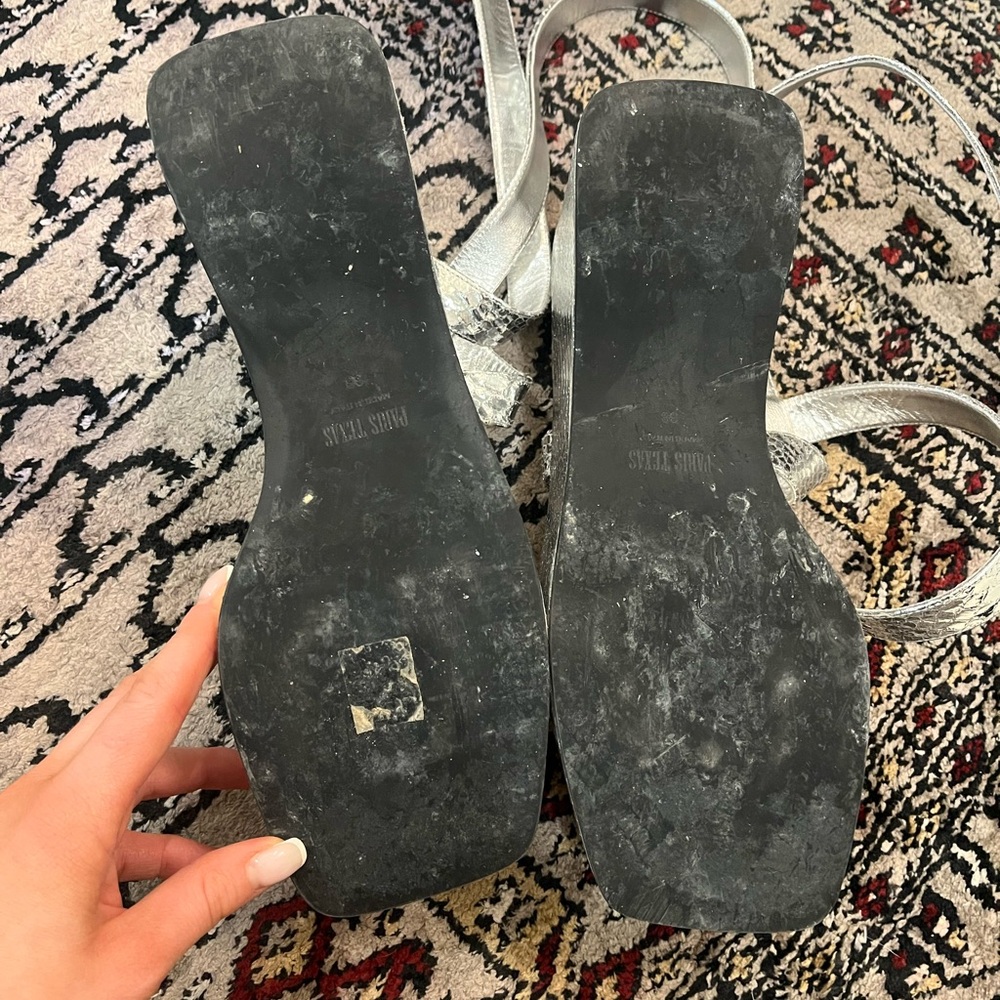 Silver Platform Sandals - Picture 6 of 7